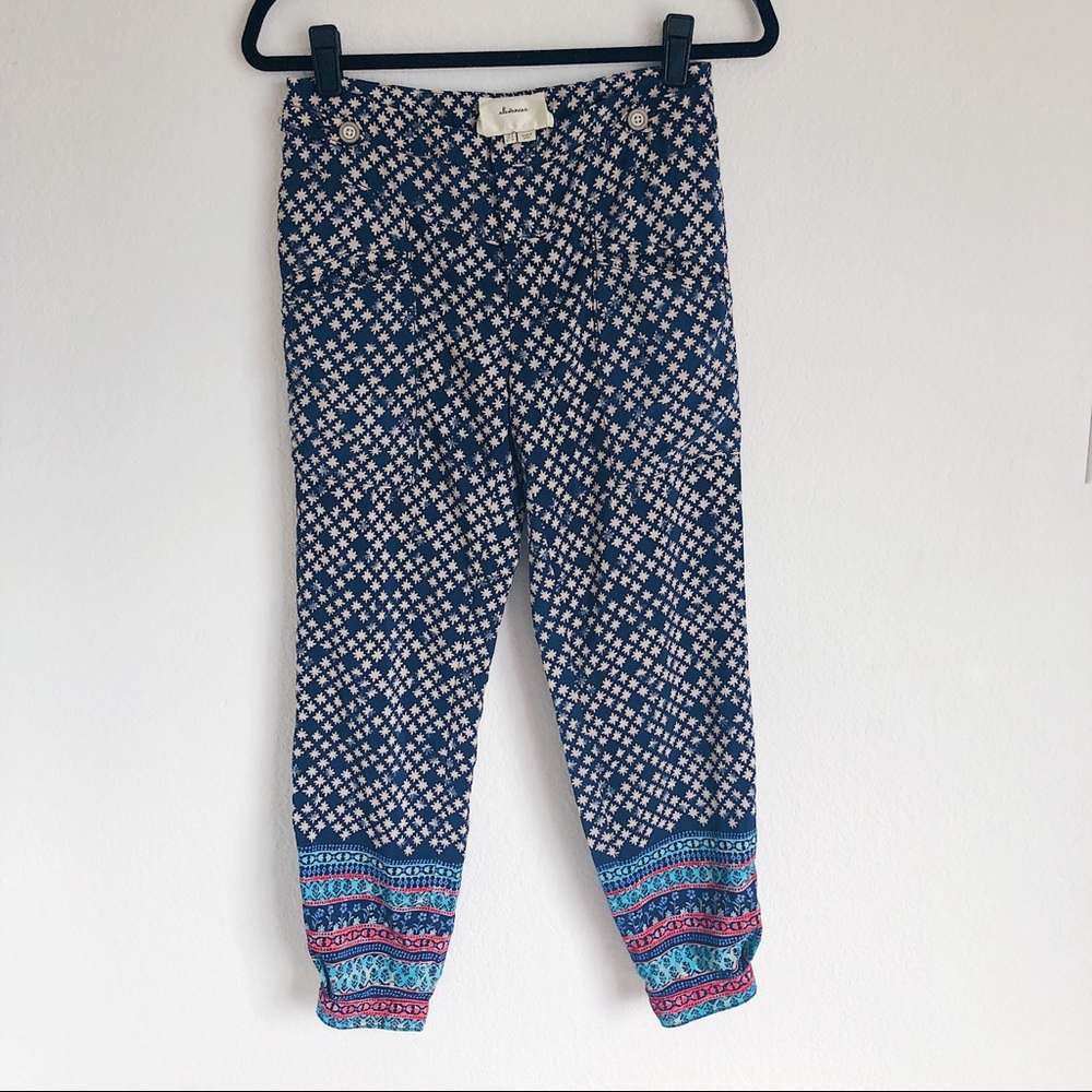 Anthropologie Floral Pants
